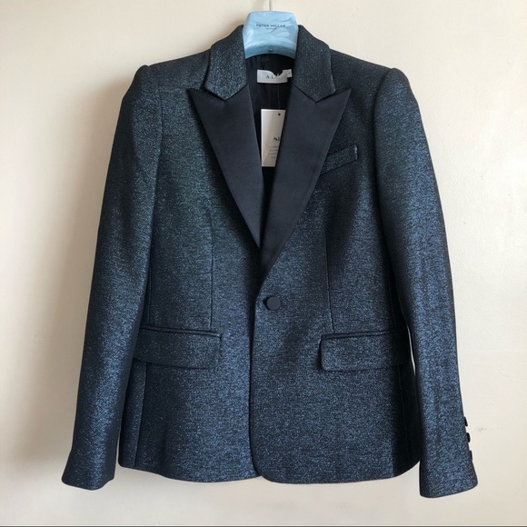 A.L.C. Landis II Metallic Peak Lapel Jacket Size 8 - Picture 1 of 8